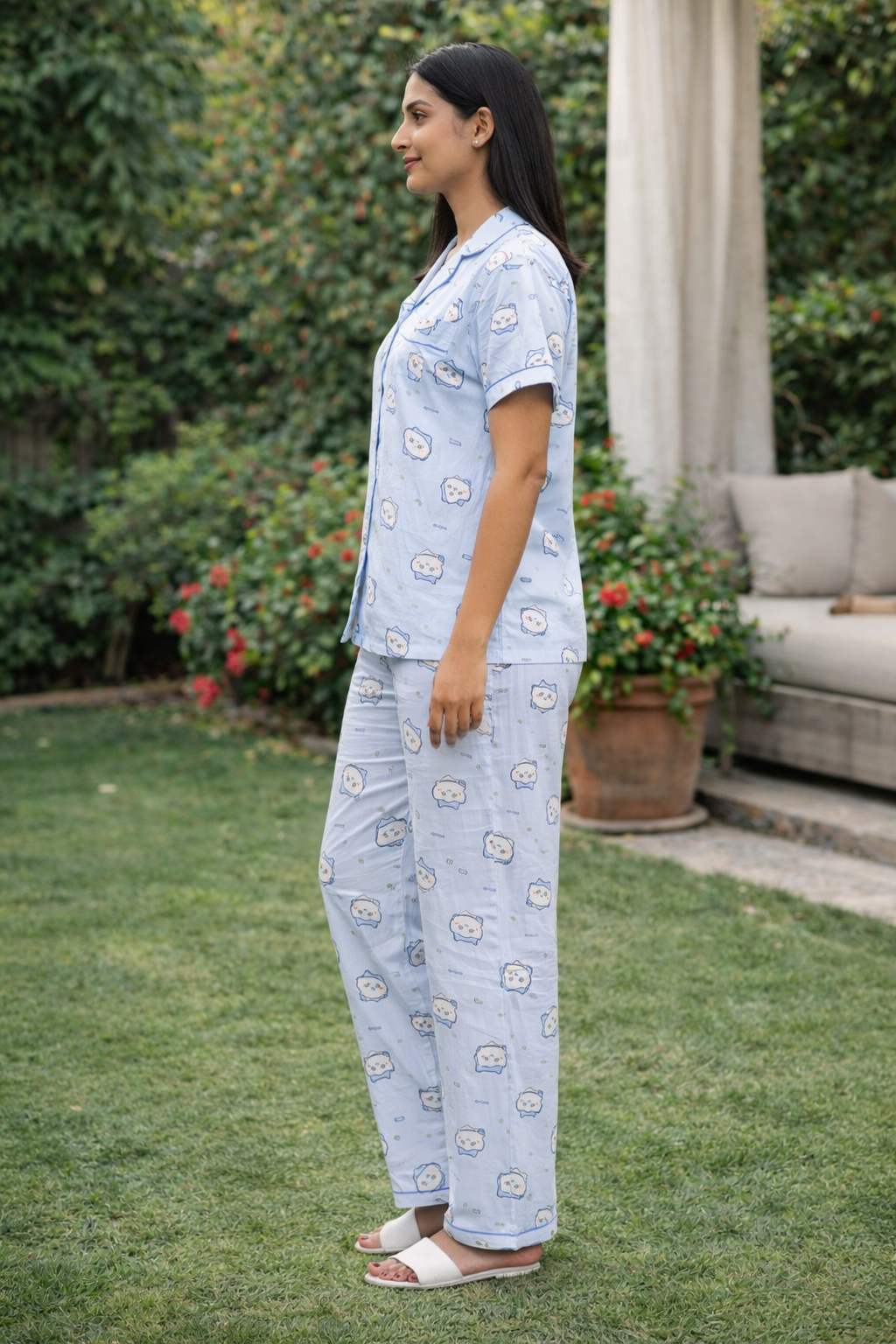 Women Cotton Night Suit Pyjama Set