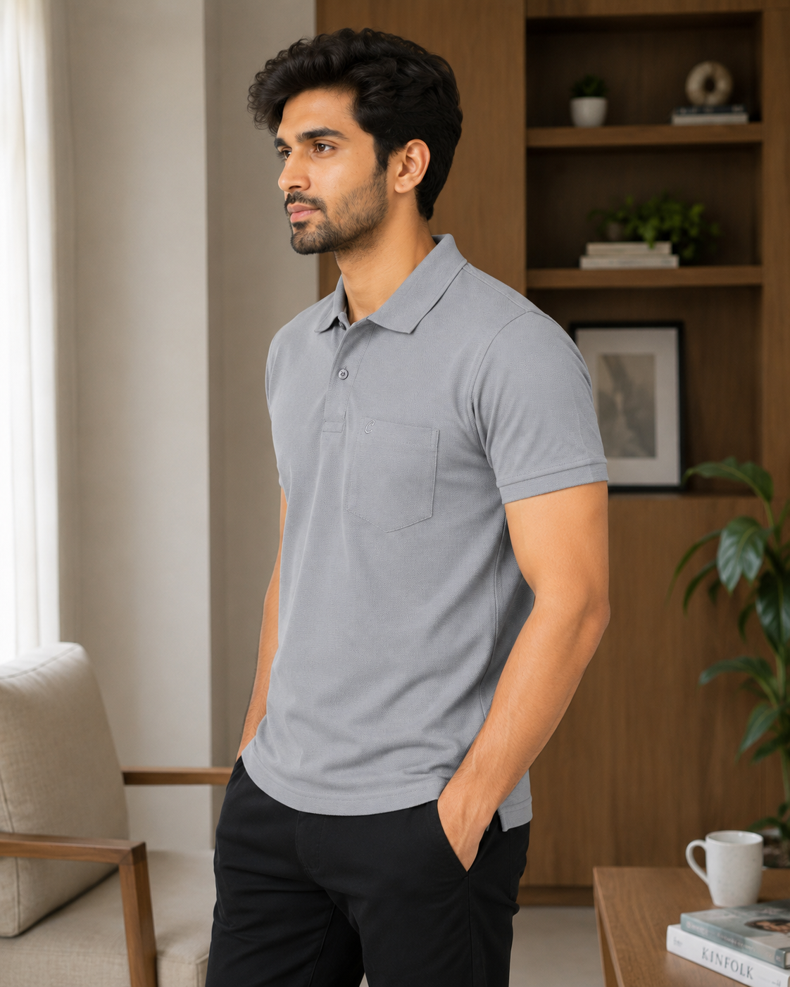 Men's Polo T-Shirt | Regular Fit Matty Fabric | Half Sleeve Collar Neck Casual Polo Tee with Chest Pocket | T-Shirt for Men