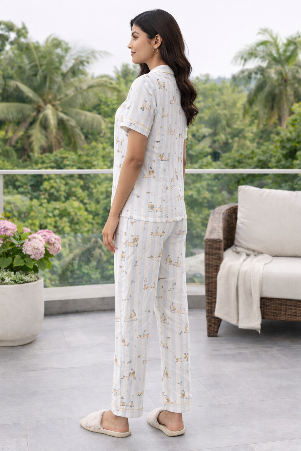Women Cotton Night Suit Pyjama Set