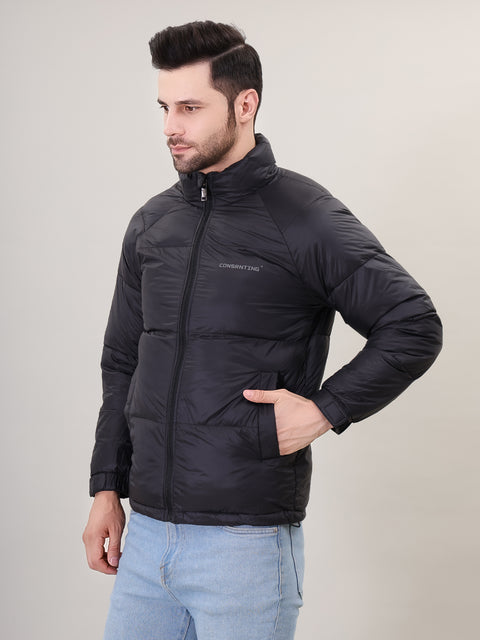 Men's Stand Collar Puffer Jacket for winter