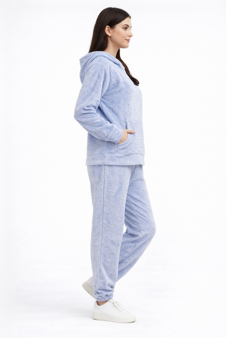 Camey Comfortable Women Winter Night Suit Set with Pocket