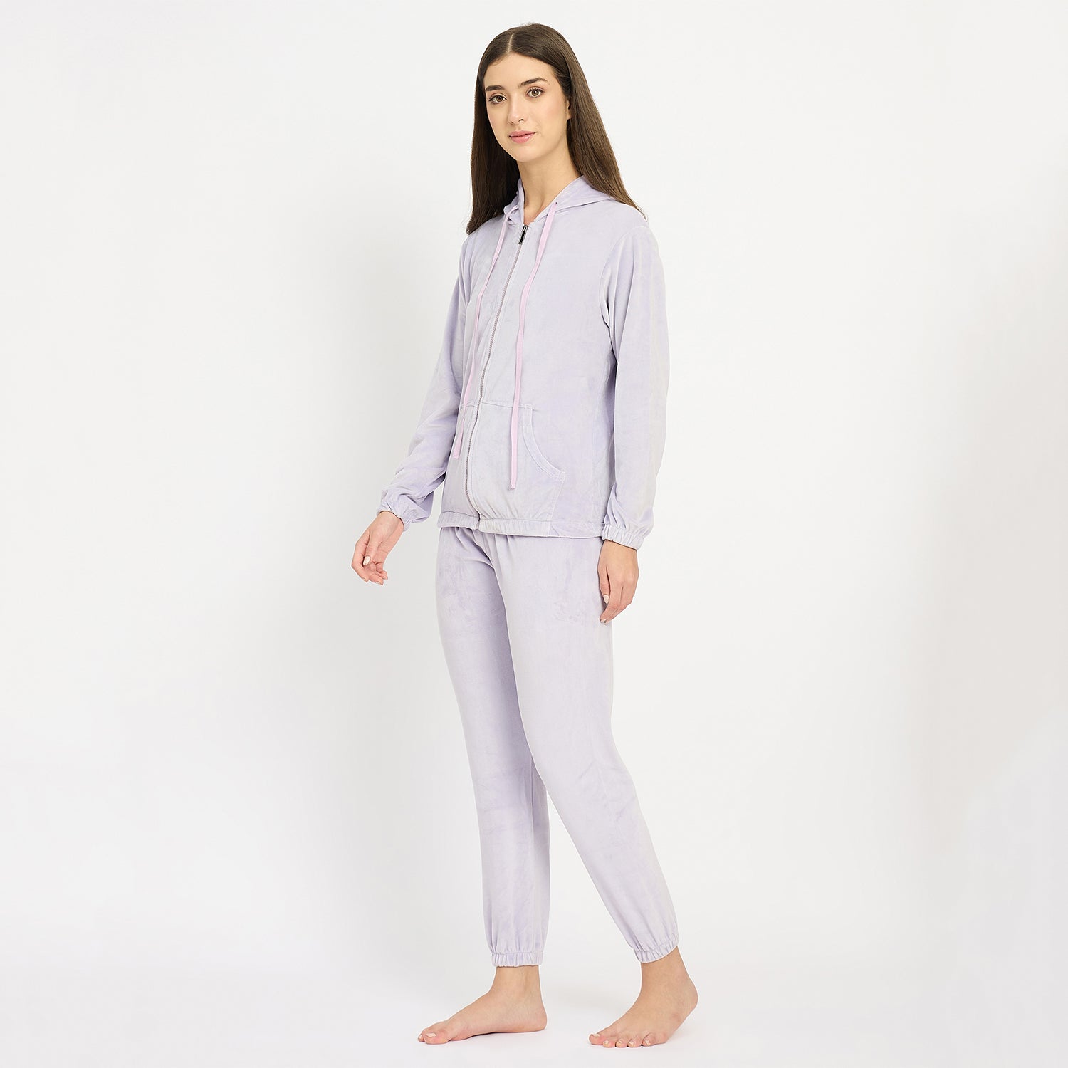 Women’s Full Sleeve Hooded Nightsuit Set