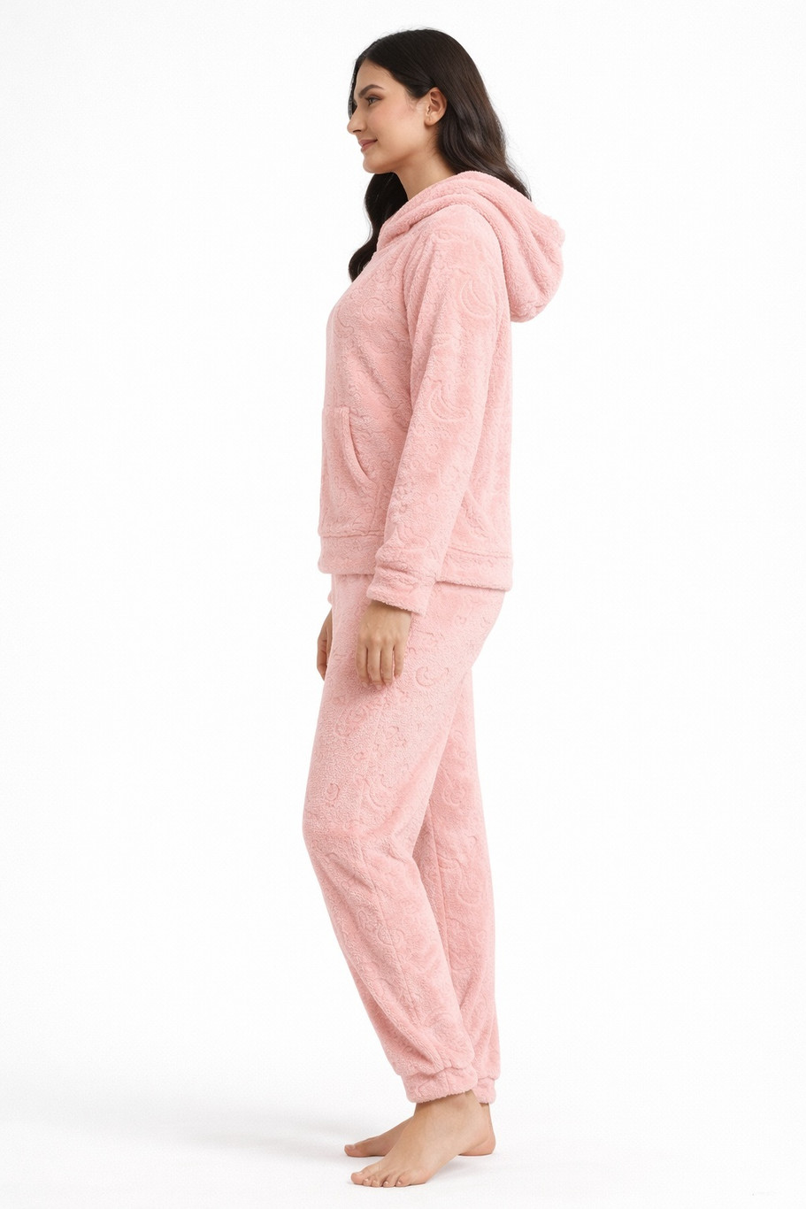 Camey Comfortable Women Winter Night Suit Set with Pocket