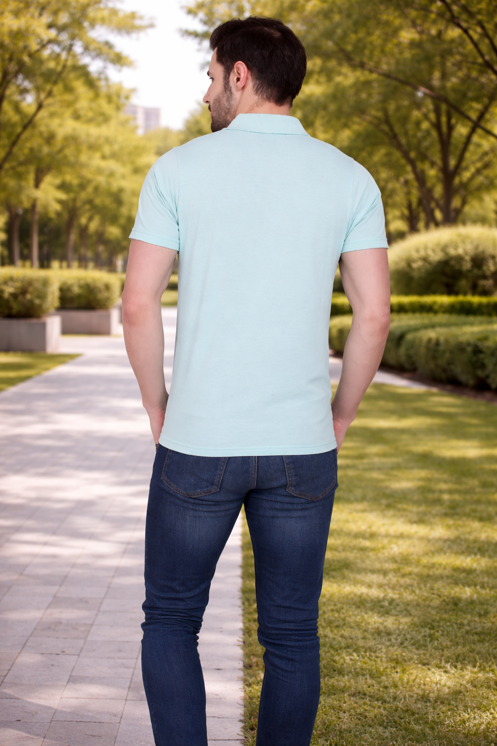 Camey Men’s Plain Cotton Polo T-Shirt | Half Sleeve Collar T-Shirt with Pocket | Stylish Casual Wear for Men