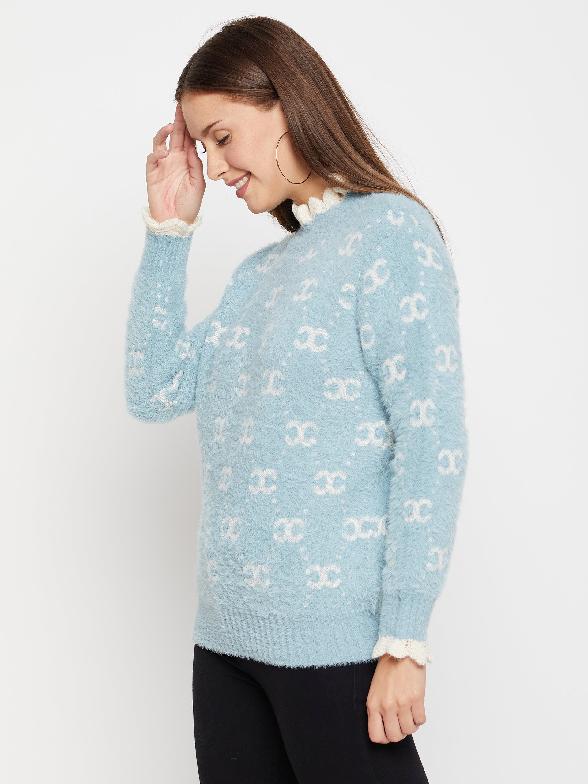 Women Woolen winter full sleeve high Neck top|Sweater