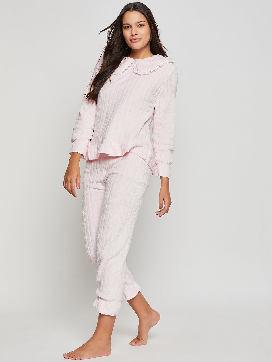 Women Printed Winter Full Sleeve Top and Pajama Pants