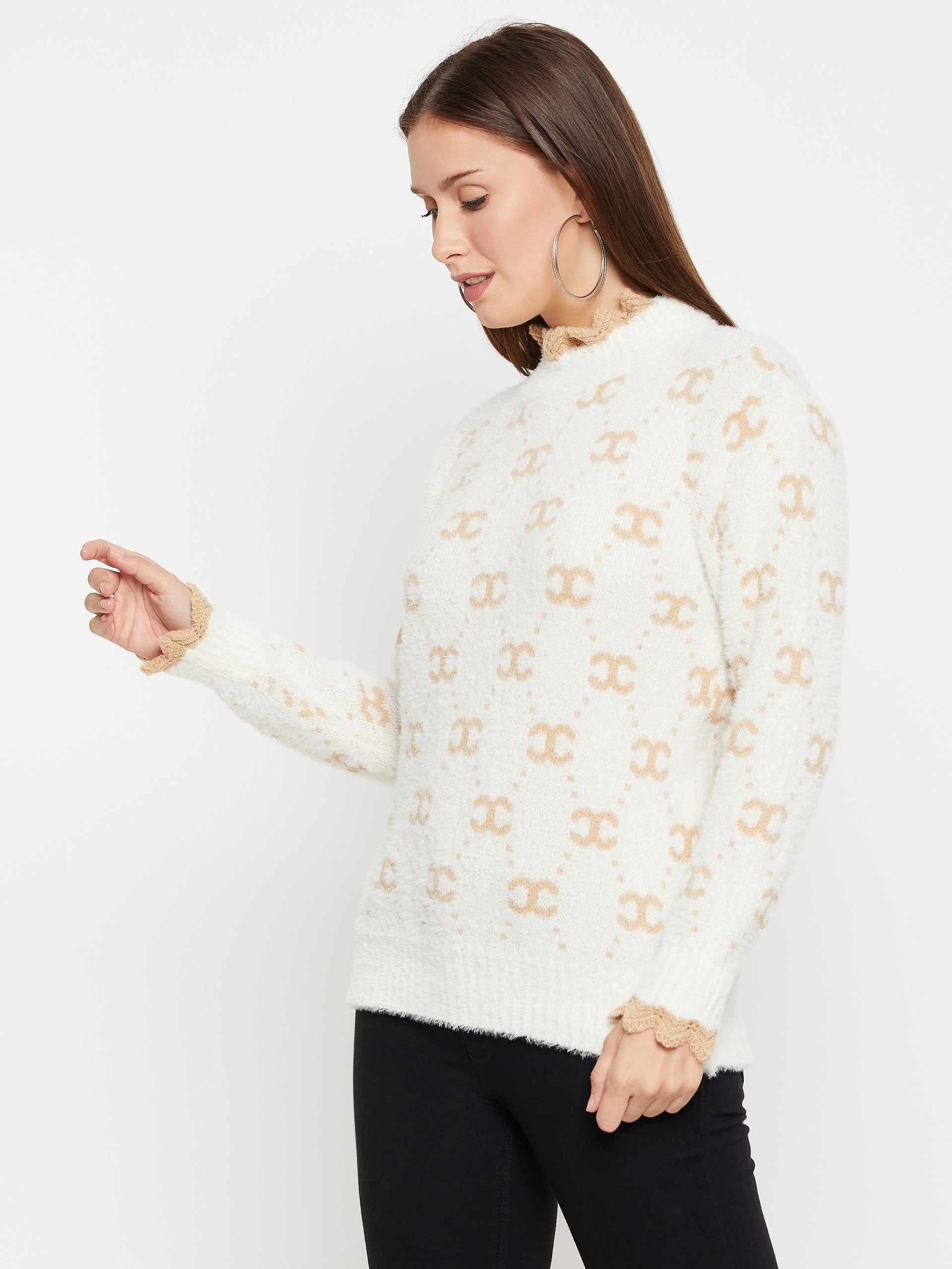 Women Woolen winter full sleeve high Neck top|Sweater