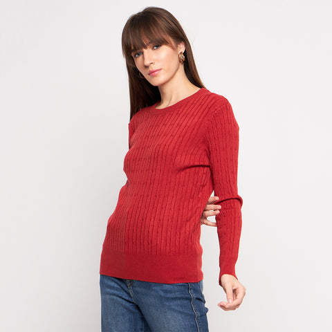 Women Woolen winter full sleeve Round Neck top|Sweater