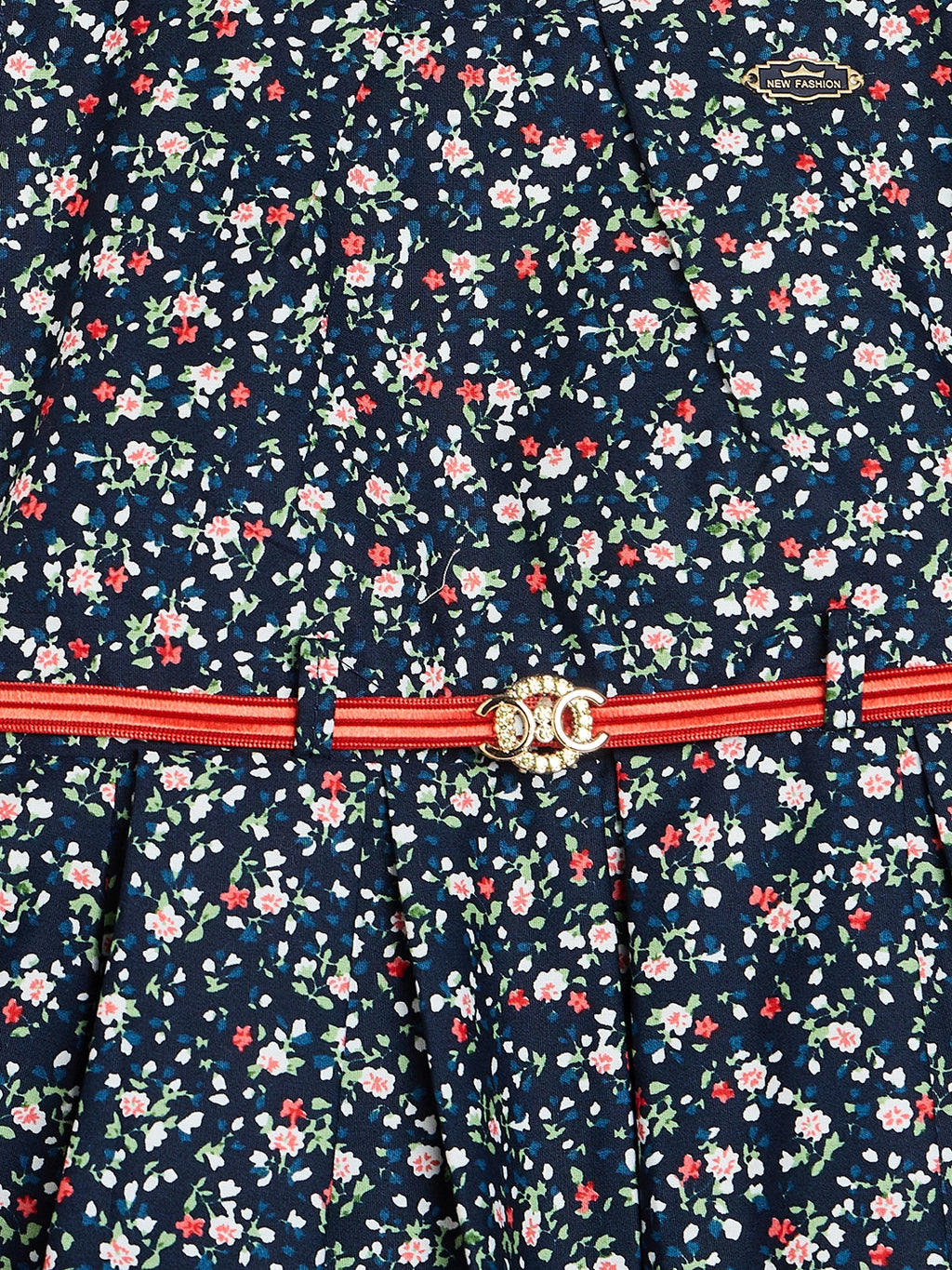 Girls' Floral Print Cotton Dress