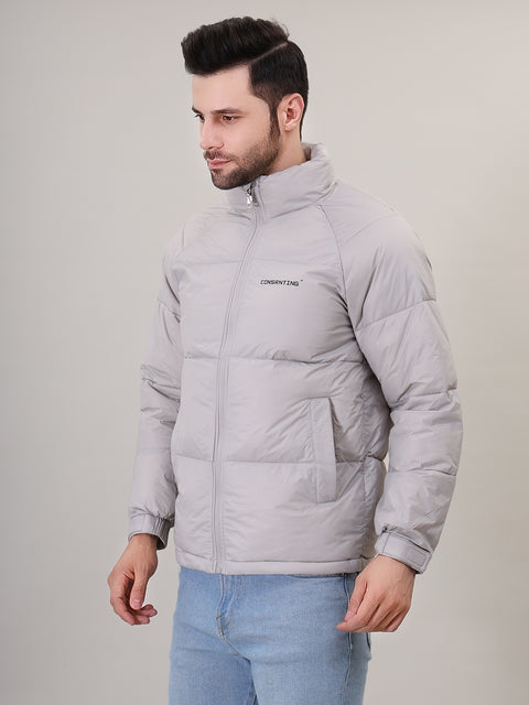 Men's Stand Collar Puffer Jacket for winter