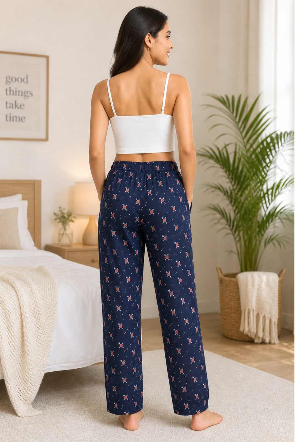 Women 100% Cotton Pyjama | Soft Breathable Lounge Pants | Comfortable Sleepwear Pajama for Women