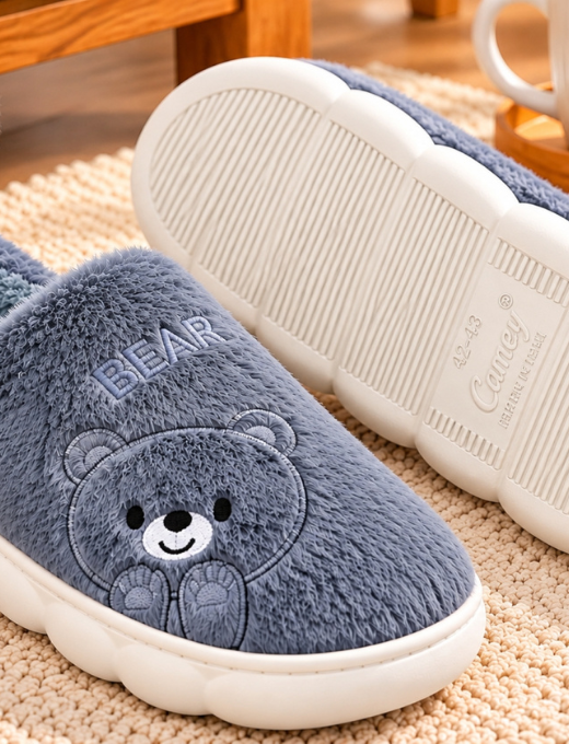Camey Women’s Plush Indoor Slippers with Cute Prints | Soft Winter Slippers