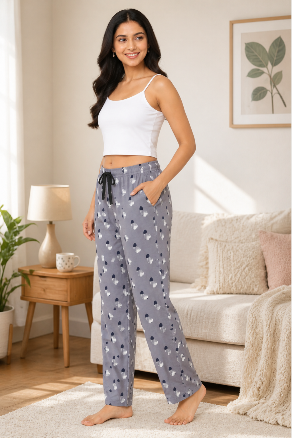 Women 100% Cotton Pyjama | Soft Breathable Lounge Pants | Comfortable Sleepwear Pajama for Women