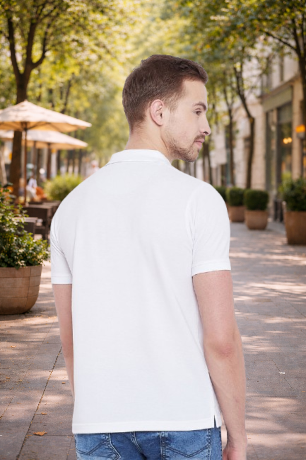 Camey Solid T-Shirts for Men – Traditional & Evergreen Style | Men's Cotton Matte Polo Collar T-Shirt