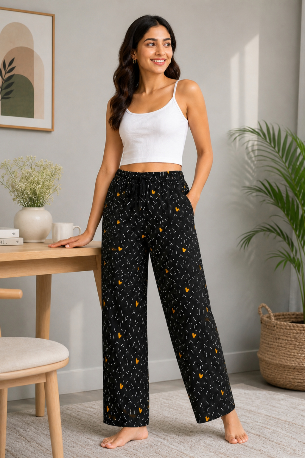Women 100% Cotton Pyjama | Soft Breathable Lounge Pants | Comfortable Sleepwear Pajama for Women