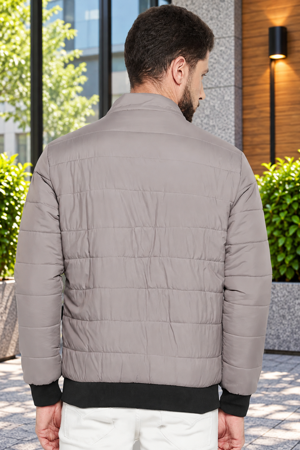 Men's Regular Fit Bomber Jacket For Winter Wear