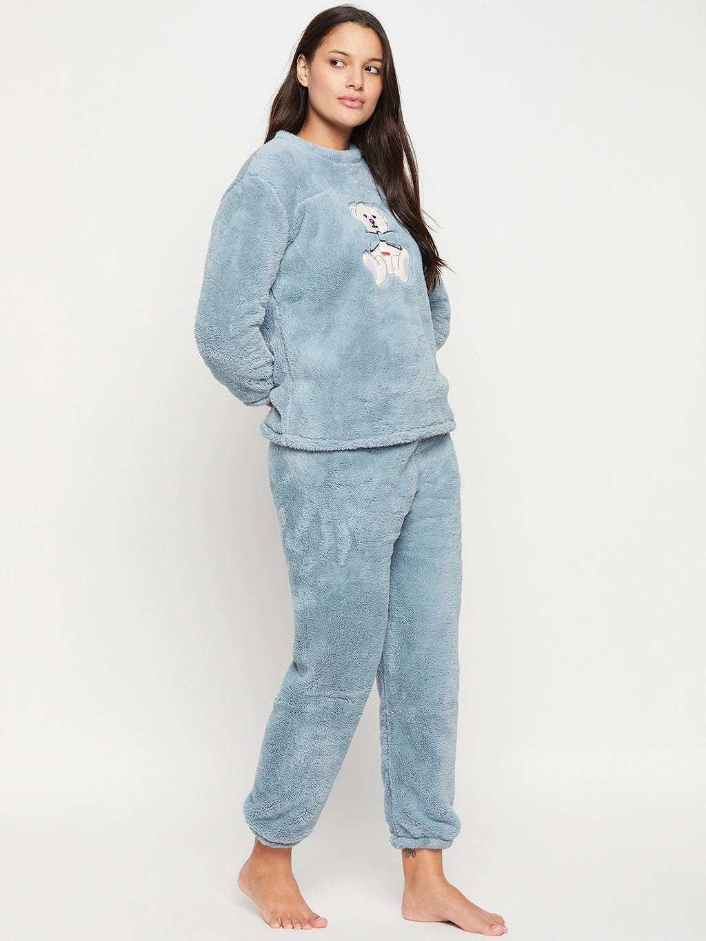 Women Printed Winter Full Sleeve Top and Pajama Pants