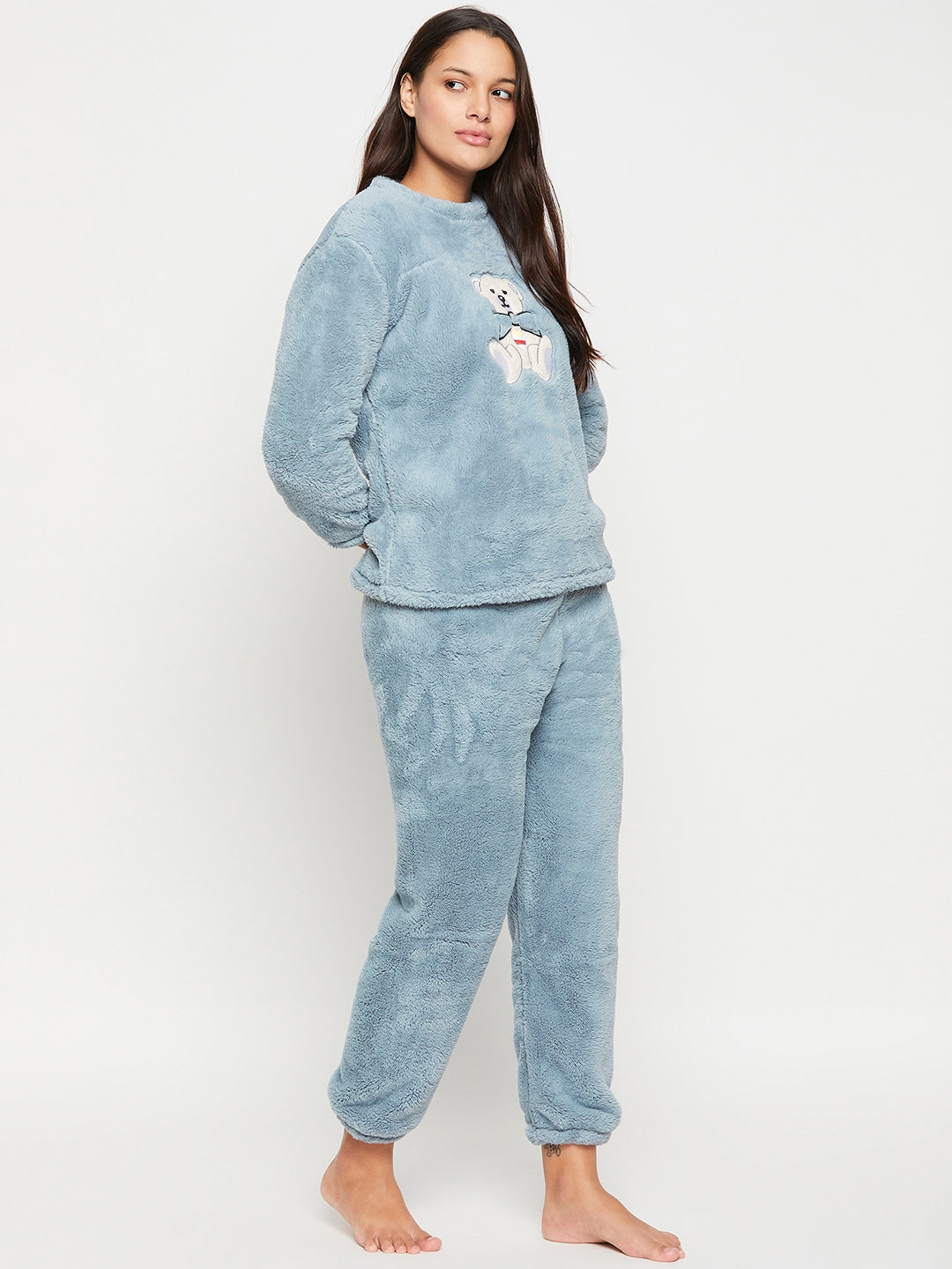 Women Printed Winter Full Sleeve Top and Pajama Pants