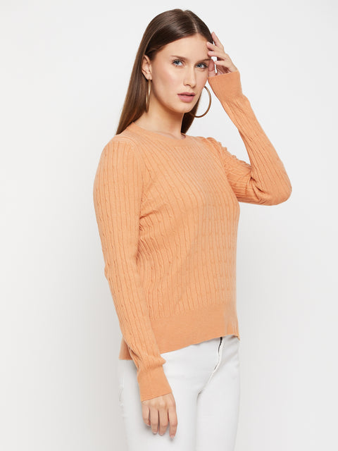 Women Woolen winter full sleeve Round Neck top|Sweater