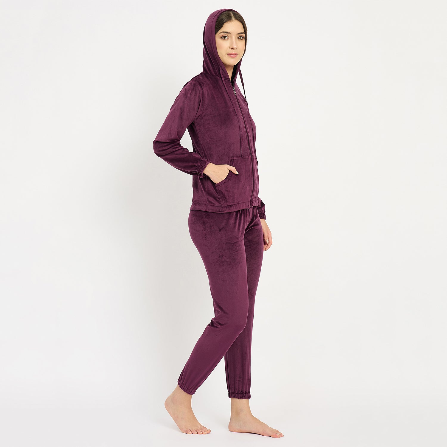 Women’s Full Sleeve Hooded Nightsuit Set