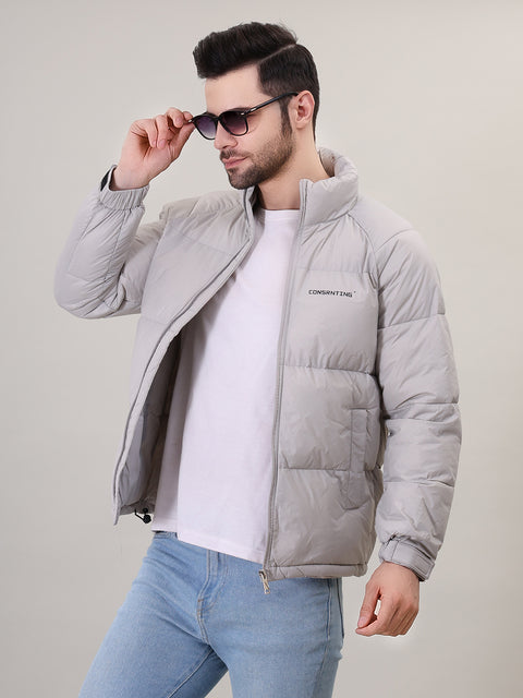 Men's Stand Collar Puffer Jacket for winter