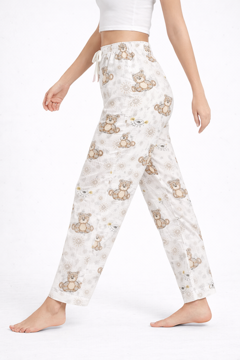 Camey Women's Printed Pyjama Pants, Floral Pattern, Sleepwear