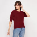 Women Woolen winter half sleeve round Neck top/Sweater