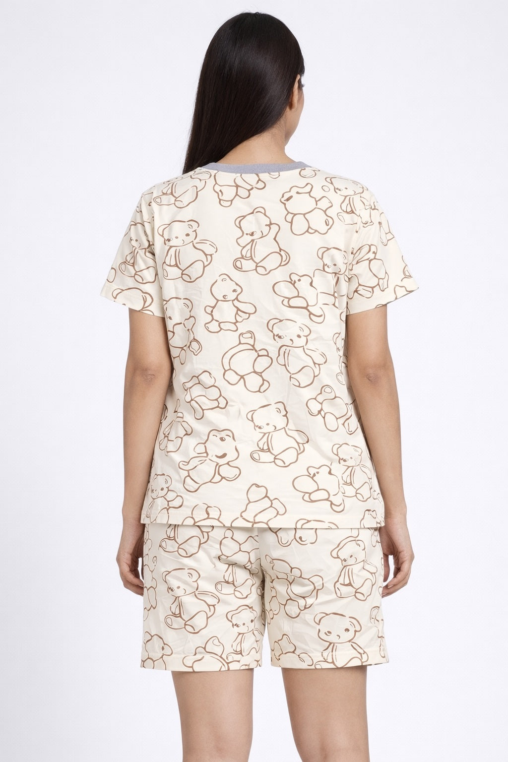 Camey Women’s Shorts Nightwear Set | Printed T-Shirt & Shorts | Soft Summer Sleepwear