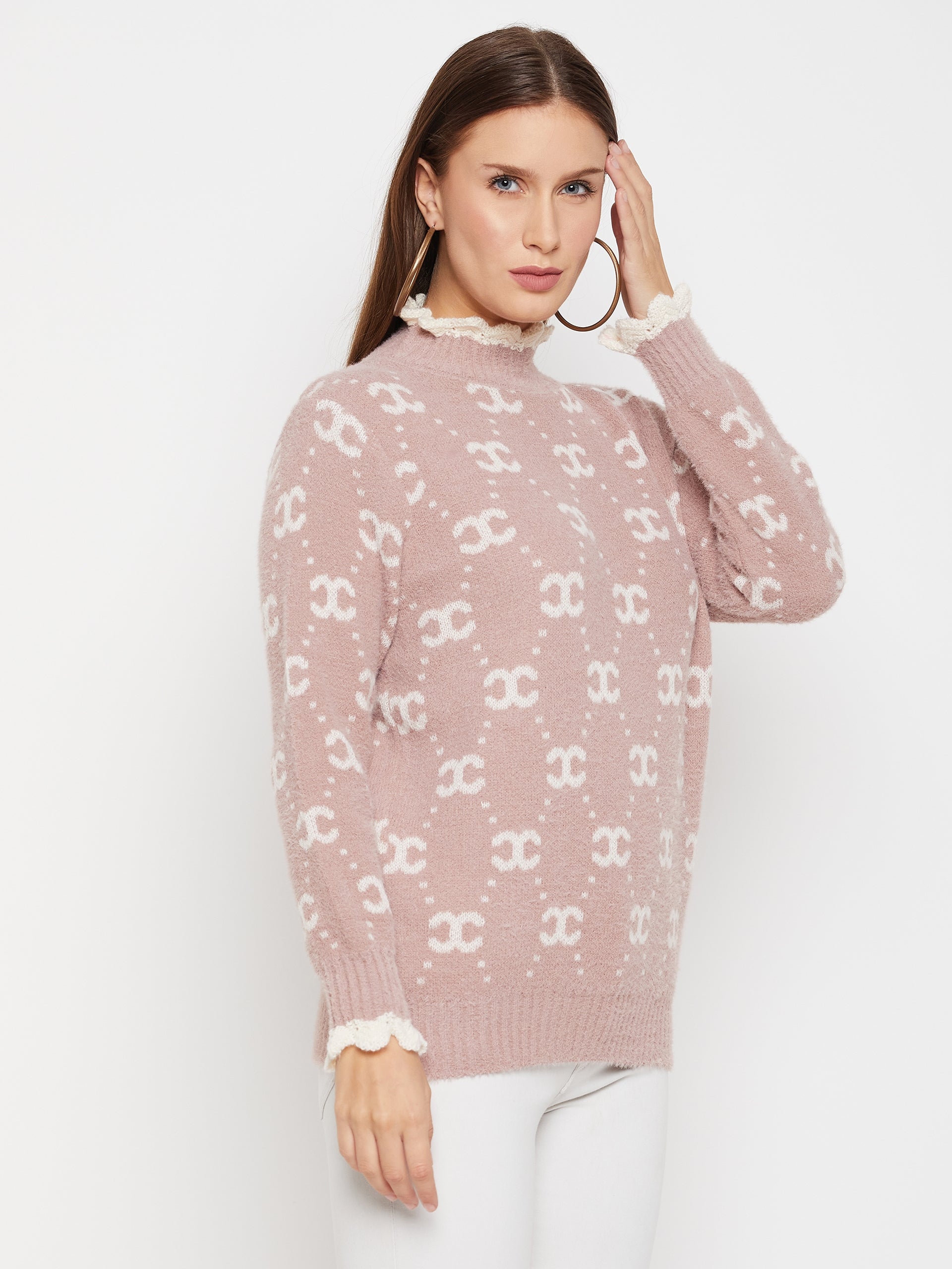 Women Woolen winter full sleeve high Neck top|Sweater