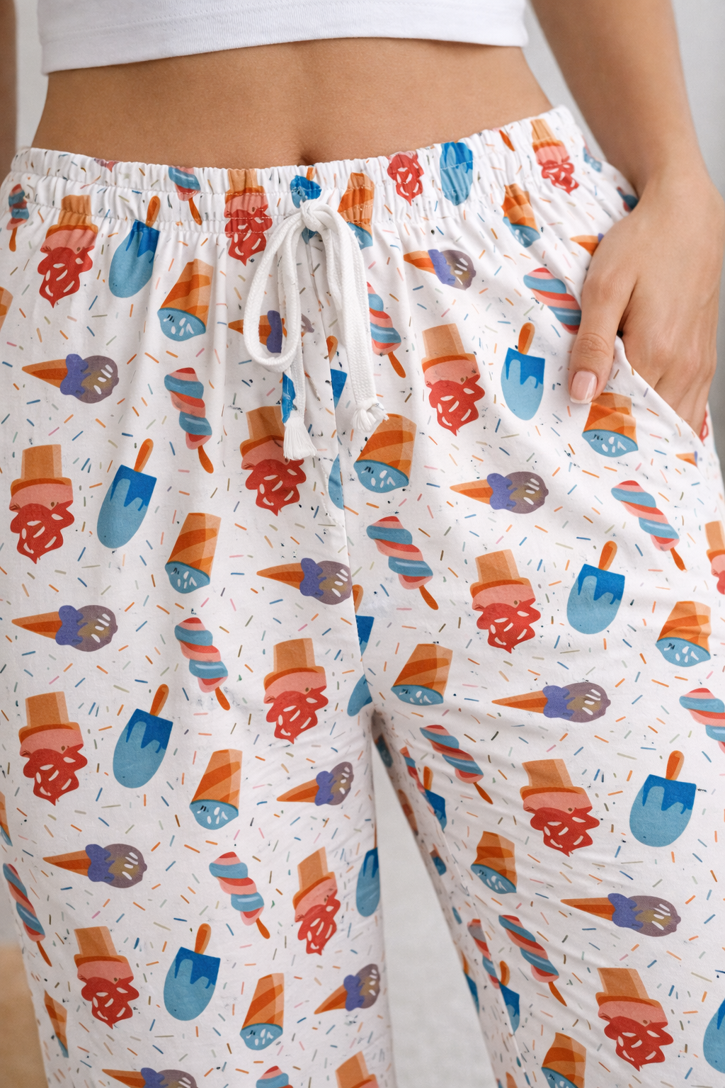 Camey Women's Printed Pyjama Pants, Floral Pattern, Sleepwear