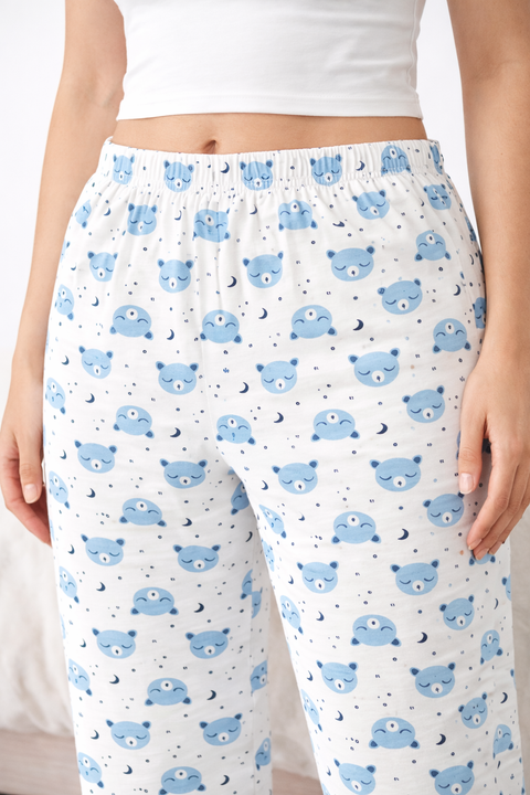 Camey Women's Printed Pyjama Pants, Floral Pattern, Sleepwear