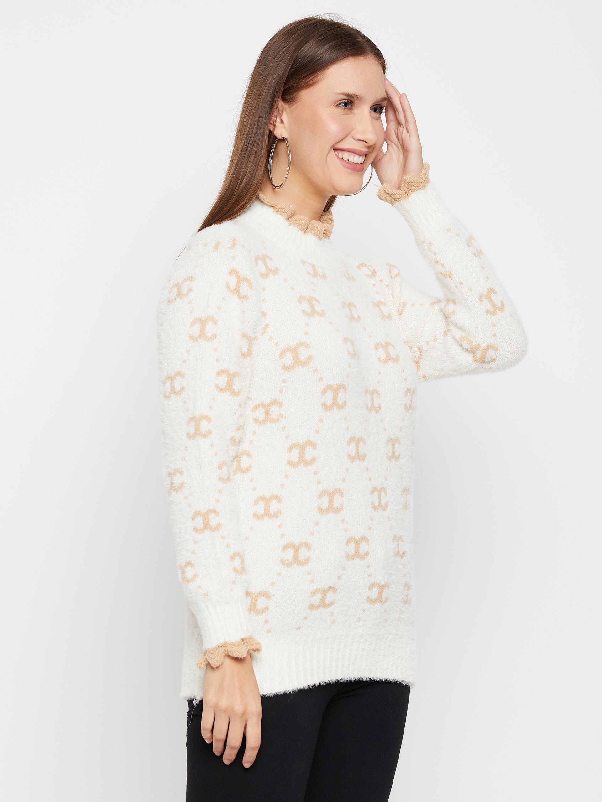 Women Woolen winter full sleeve high Neck top|Sweater