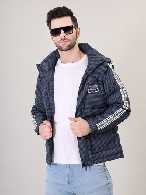 Airforce Stand Collar with hood Puffer Jacket