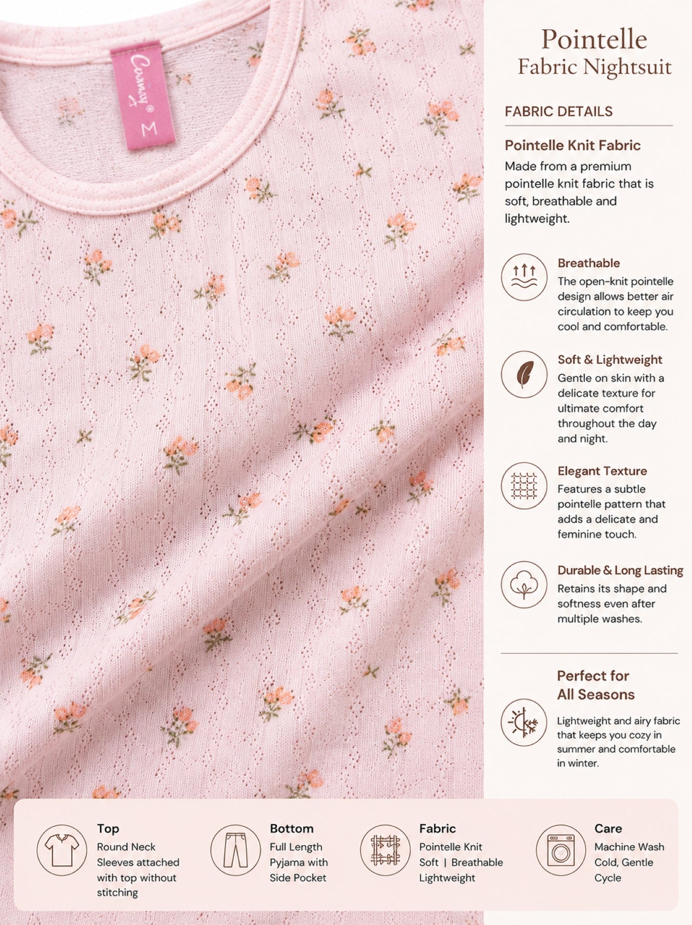 Women Night Suit Set | Soft & Breathable Sleepwear for Women | Half Sleeve Top with Full Length Pyjama