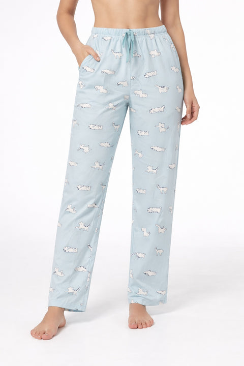 Camey Women's Printed Pyjama Pants, Floral Pattern, Sleepwear