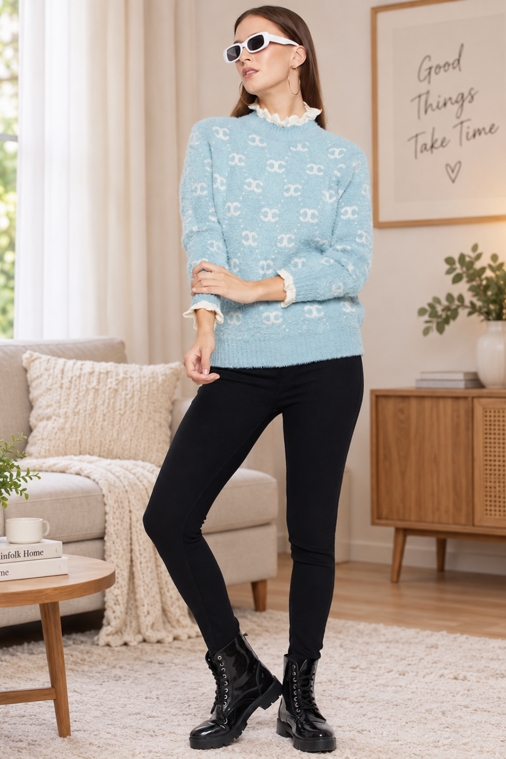 Women Woolen winter full sleeve high Neck top|Sweater