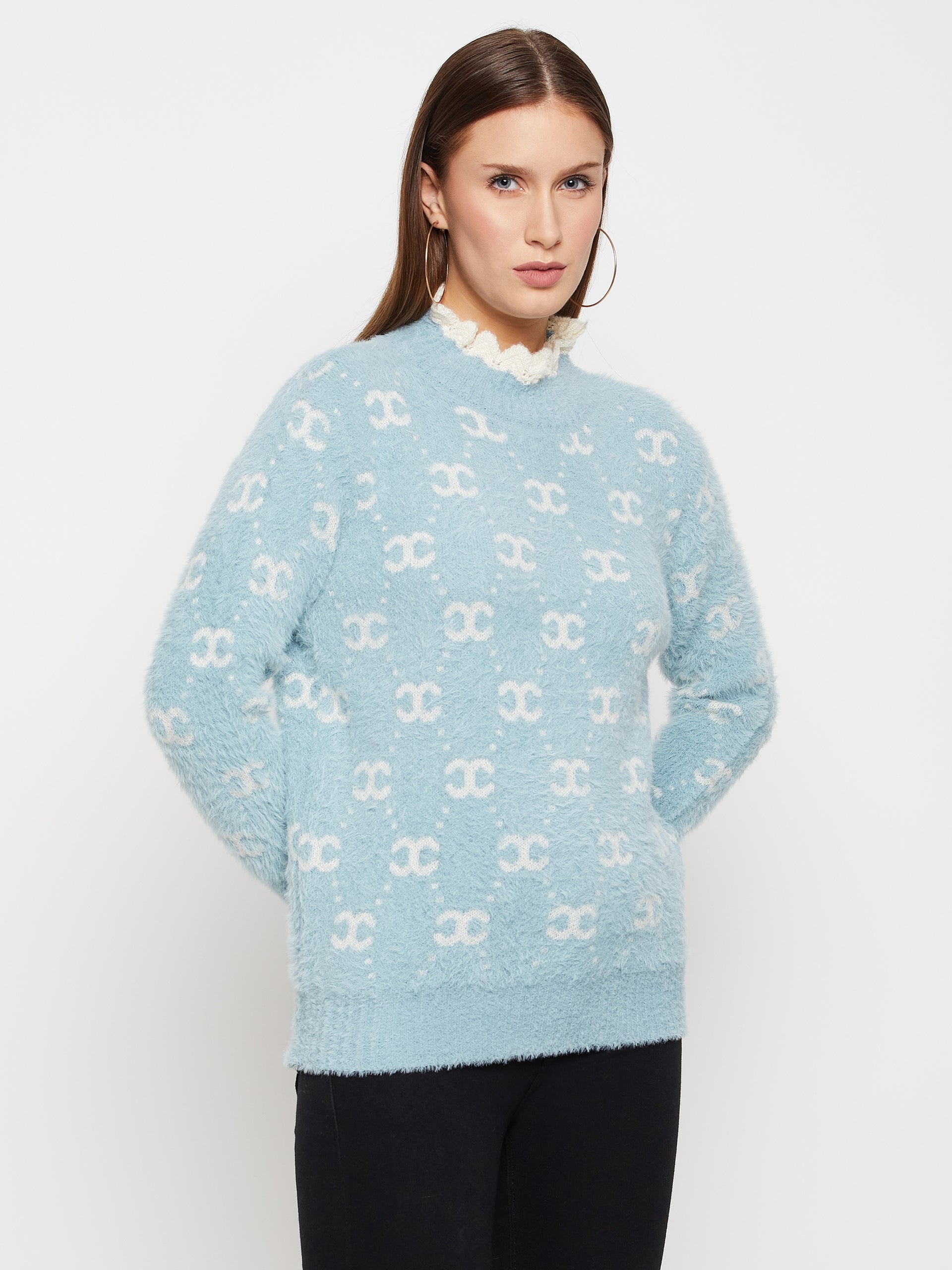 Women Woolen winter full sleeve high Neck top|Sweater