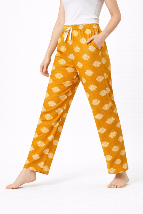 Camey Women's Printed Pyjama Pants, Floral Pattern, Sleepwear