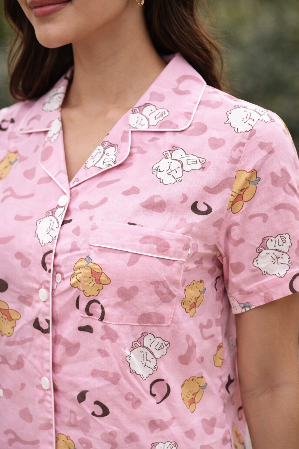 Women Cotton Night Suit Pyjama Set