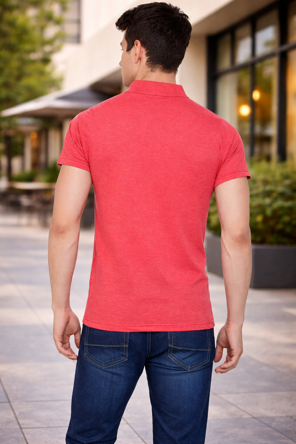 Camey Men's Tee Collection – Stylish & Functional Wear | Men's D.Pink Half Sleeves Cotton Polo T-Shirt