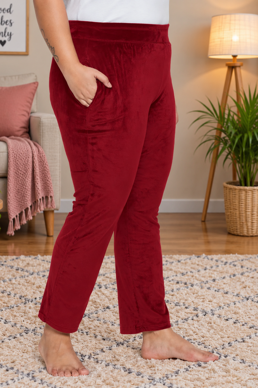 Women's Winter Soft & Warm Velvet Lower/Track Pant/Pyjama with 2 side pockets