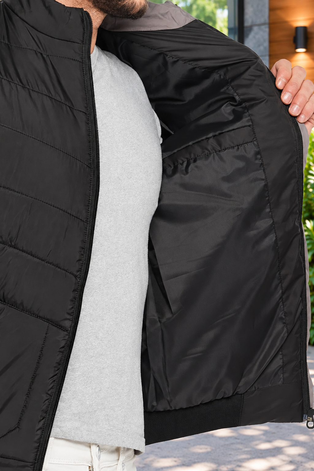 Men's Regular Fit Bomber Jacket For Winter Wear