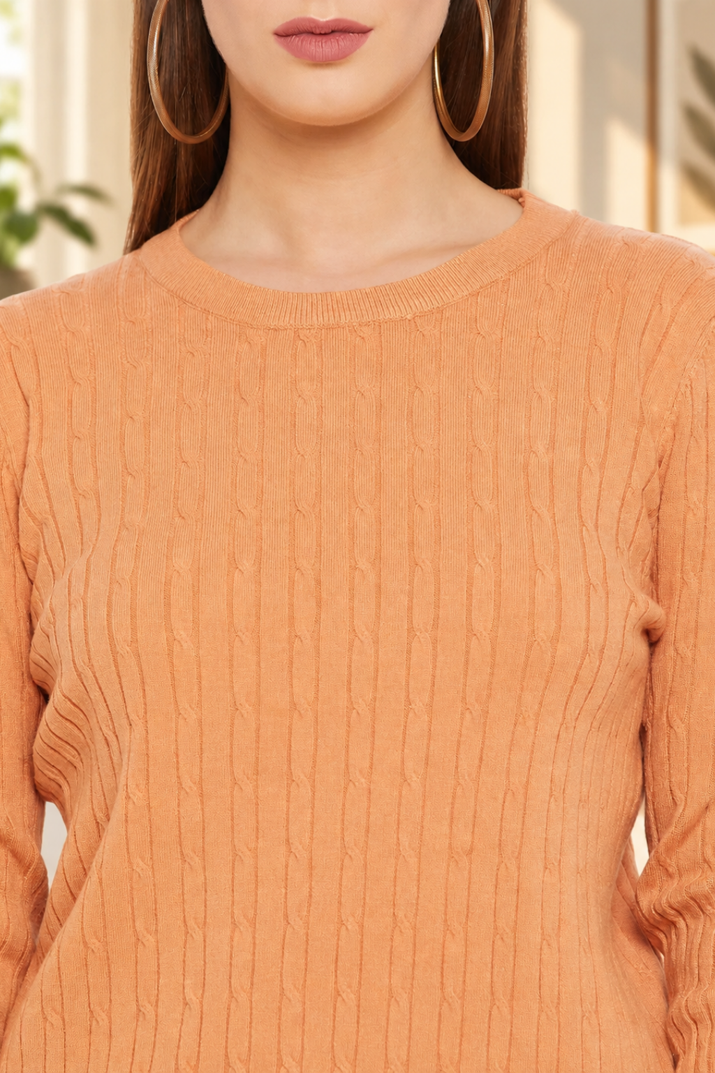 Women Woolen winter full sleeve Round Neck top|Sweater