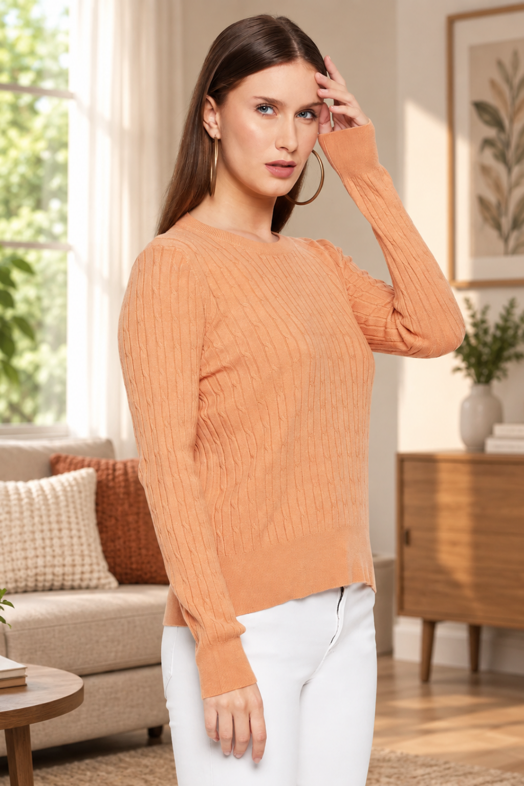 Women Woolen winter full sleeve Round Neck top|Sweater