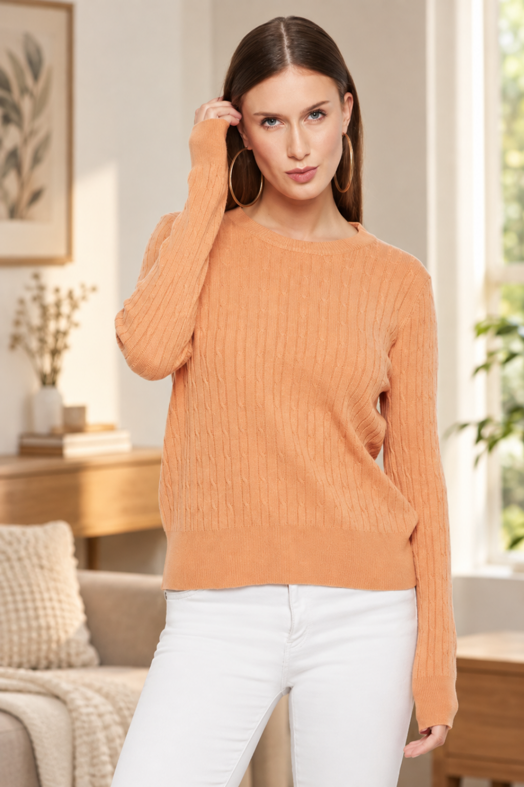 Women Woolen winter full sleeve Round Neck top|Sweater