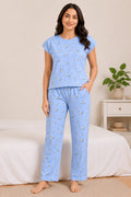 Women Night Suit Set | Soft & Breathable Sleepwear for Women | Half Sleeve Top with Full Length Pyjama