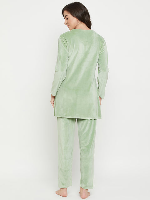 Women Woolen|Winter Velvet Kurti & Pajama Set|kashmiri design kurti set