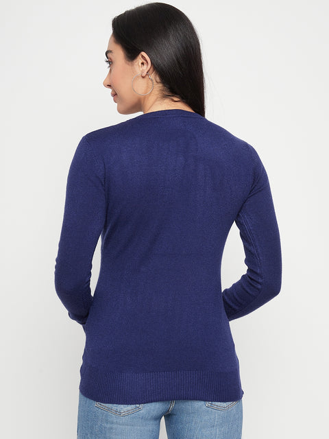 Women Woolen winter full sleeve coco stone print Round Neck top/Sweater