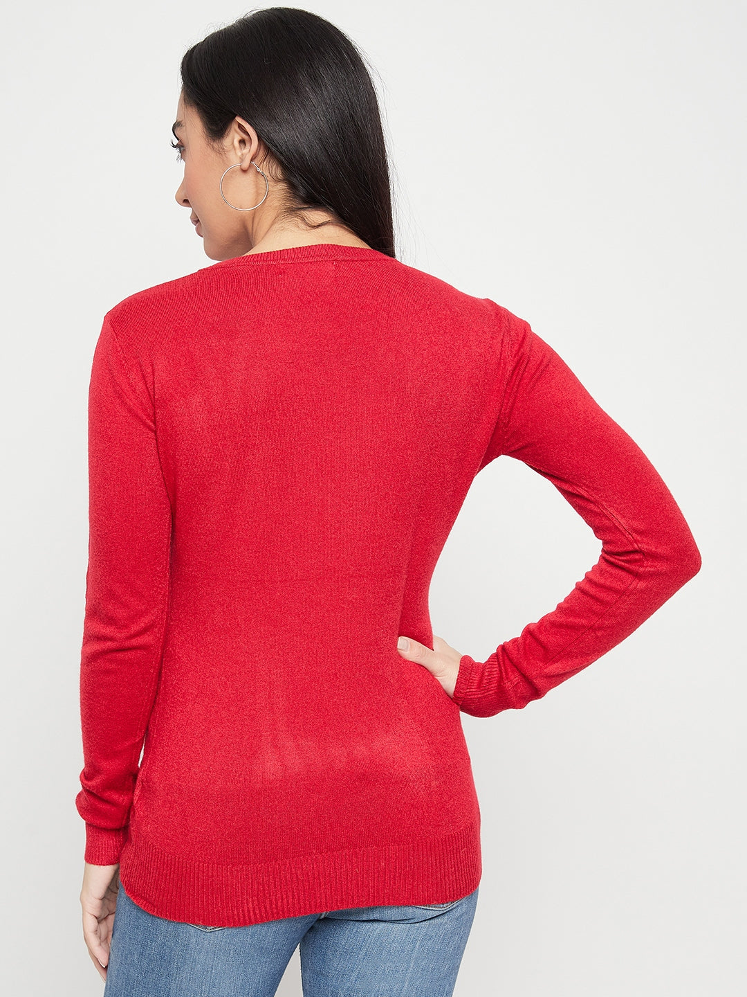 Women Woolen winter full sleeve coco stone print Round Neck top/Sweater