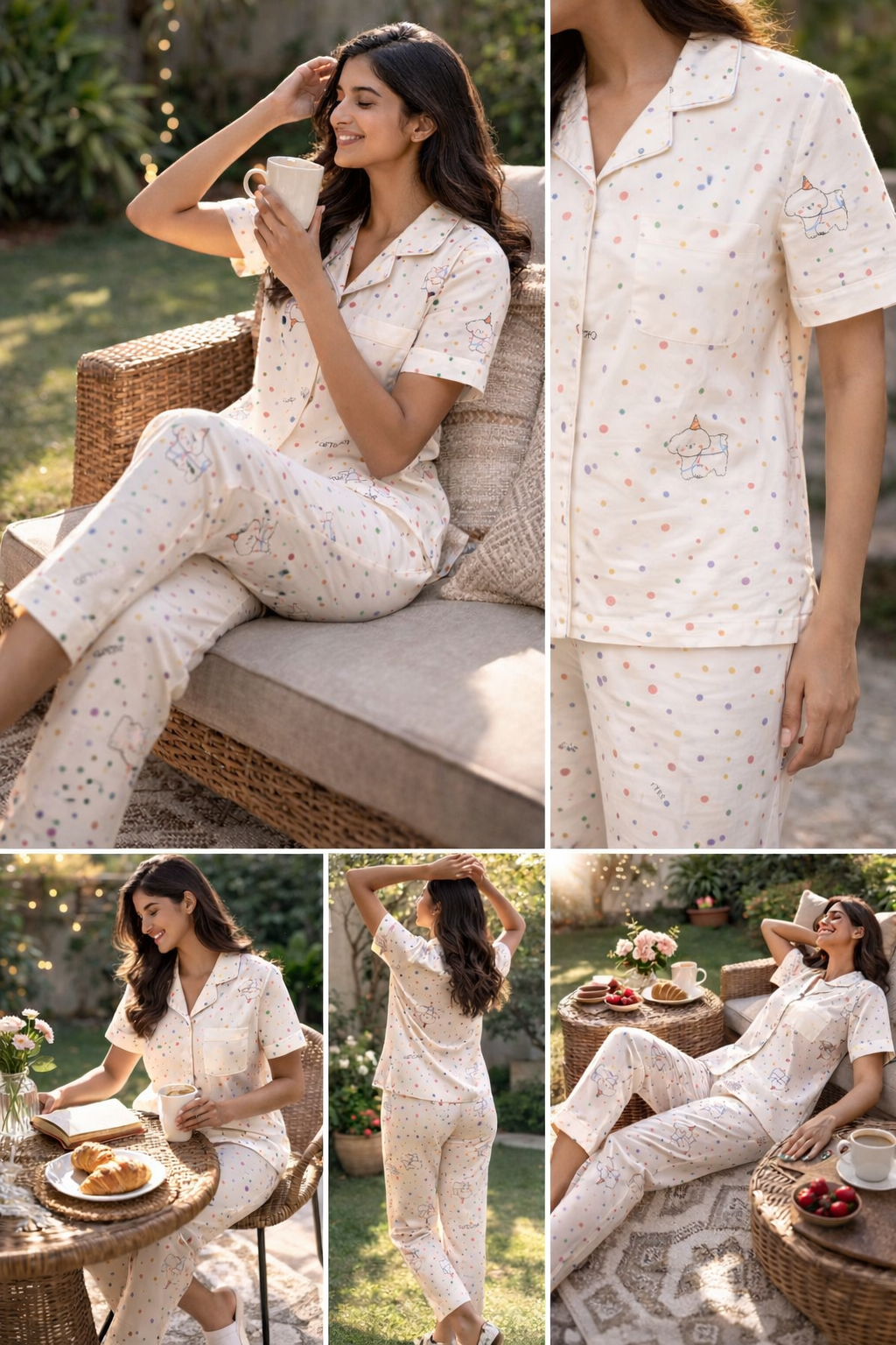 Women Cotton Night Suit Pyjama Set